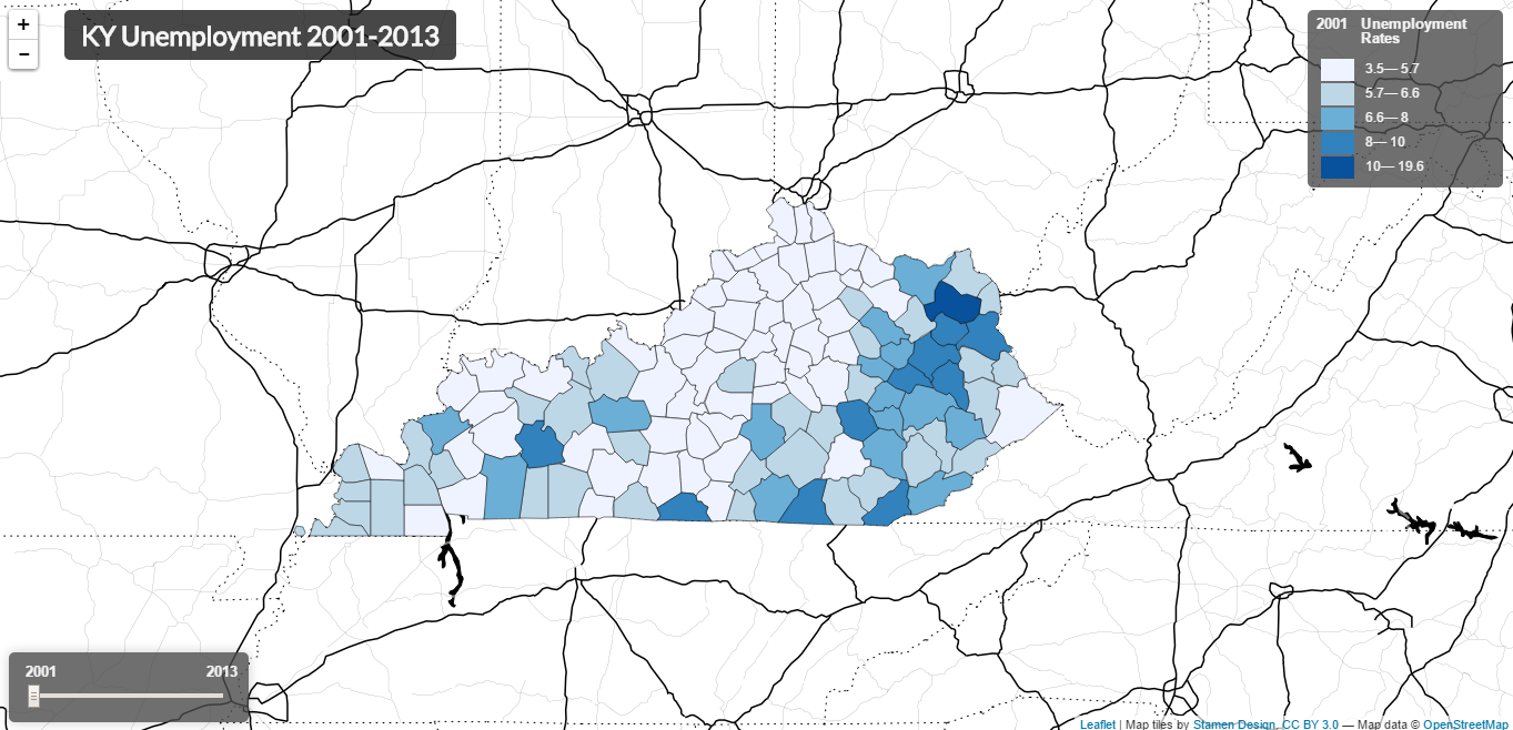 Kentucky Unemployment Map